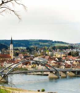 Blick auf Vilshofen an der Donau